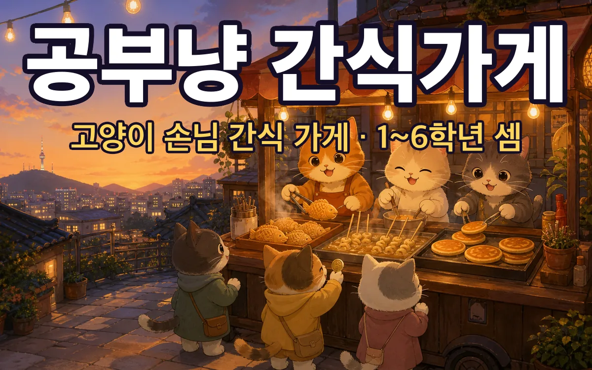 공부냥 간식가게 화면